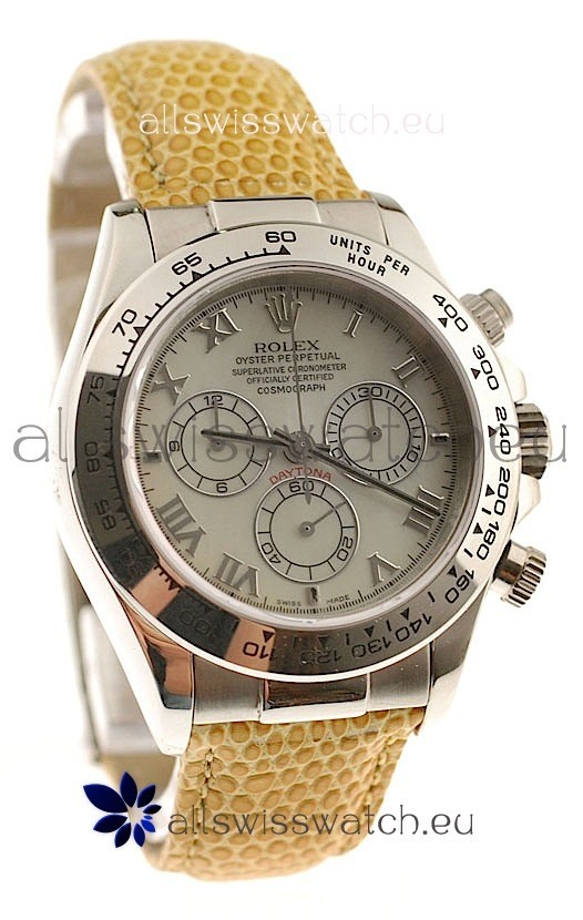 Rolex Daytona Cosmograph Swiss Replica Watch in Yellow Pearl Dial