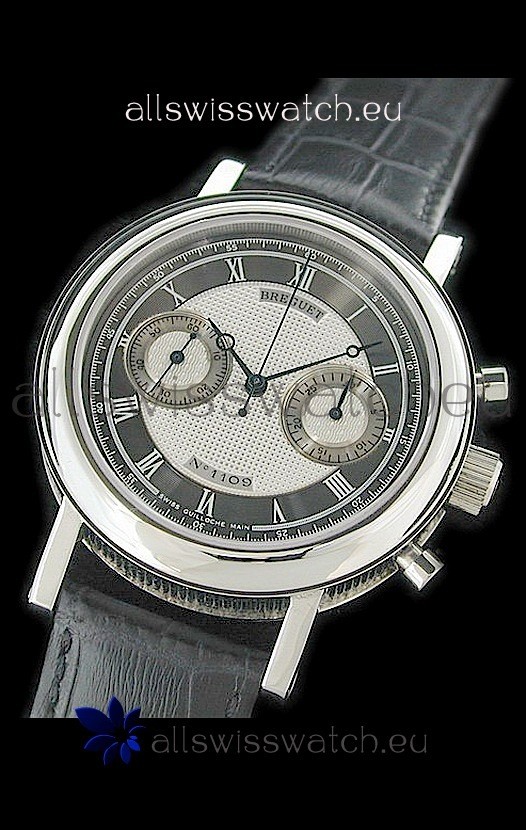 Breguet REF 1775 Swiss Replica Watch in Grey & Silver Dial
