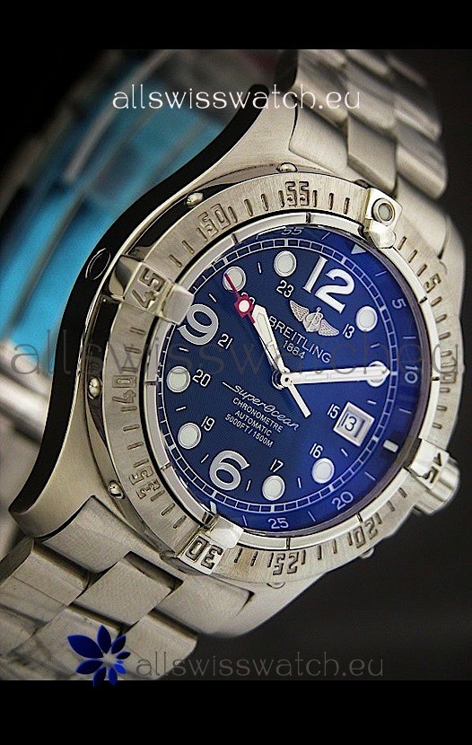 Breitling Superocean Swiss Replica Watch Steelfish in Blue Dial