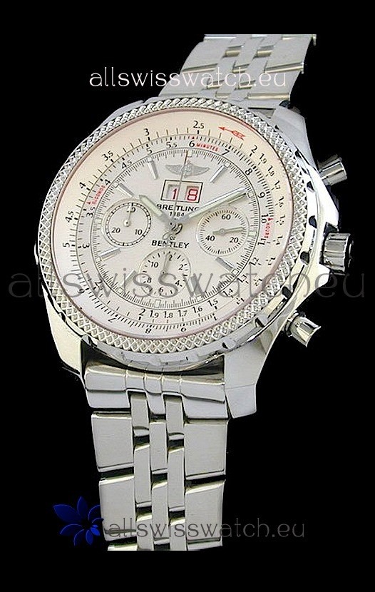 Breitling Bentley 6.75 in Swiss Replica Watch in Off White Dial