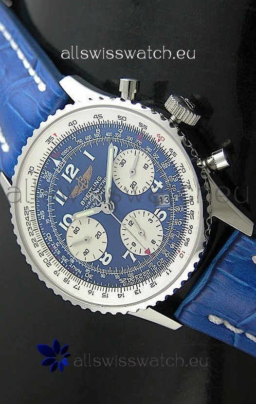 Breitling Navitimer Swiss Replica Watch in Blue Dial- Mirror Replica Watch