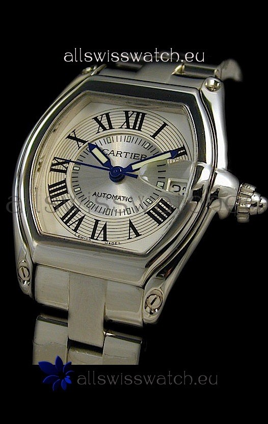 Cartier Roadster Swiss Replica Watch in White Dial