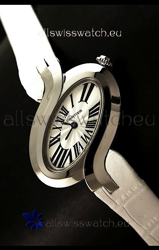 Delices De cartier Japanese Watch in White Strap