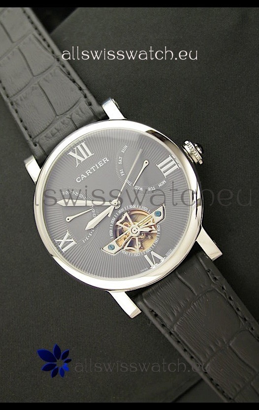 Cartier Calibre de Swiss Tourbillon Grey Watch