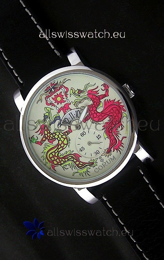 Corum Imitation Ceramics Japanese Replica Watch in White Dial