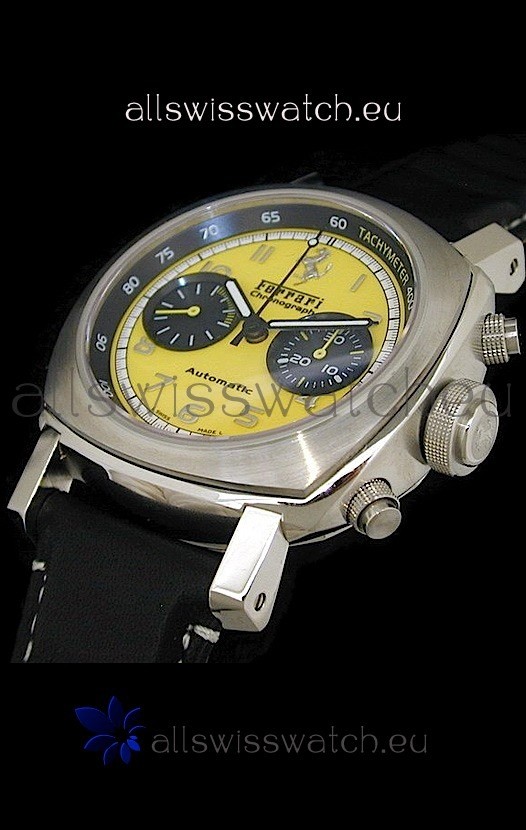 Ferrari Granturismo Swiss Replica Watch in Yellow Dial