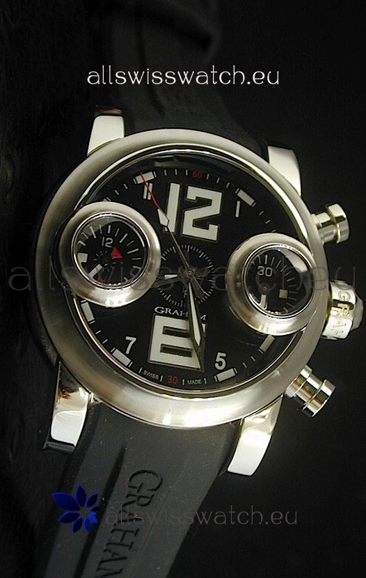 Graham Chronograph Swordfish Swiss Replica Watch in Black Dial