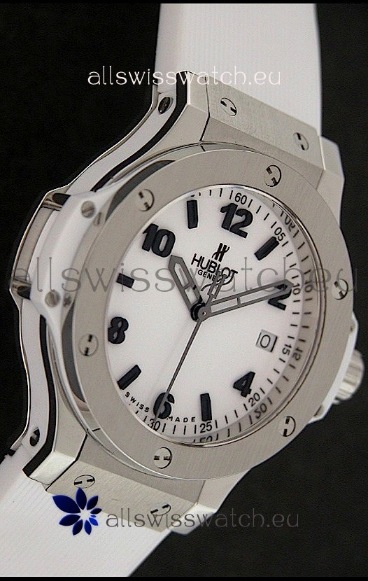 Hublot Big Bang King Swiss Quartz Watch in White Strap