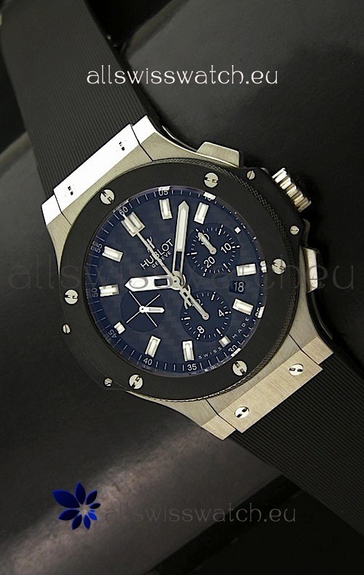 Hublot Geneve Big Bang Swiss Watch in Black Carbon dial - 1:1 Mirror Replica Watch