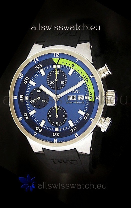 IWC Aquatimer Chrono Automatic Swiss Watch in Blue Dial