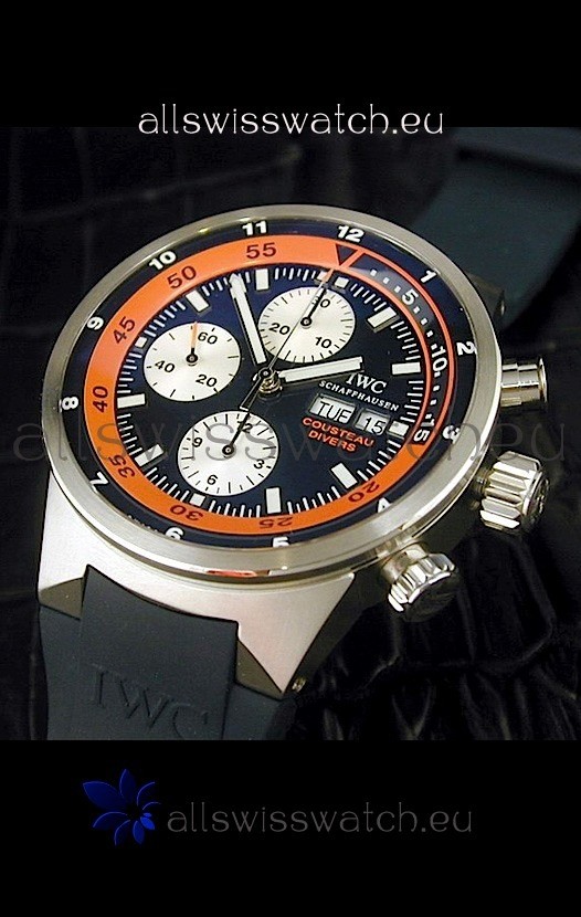 IWC Cousteau Divers Replica Watch in Black Dial