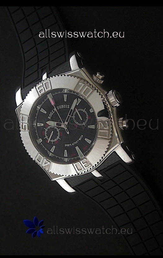 Roger Dubuis Lemania Easy Diver Swiss Watch in Black Dial