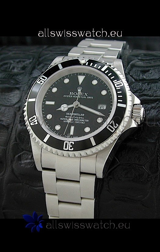 Rolex Sea-Dweller Swiss Replica Watch in Black Dial
