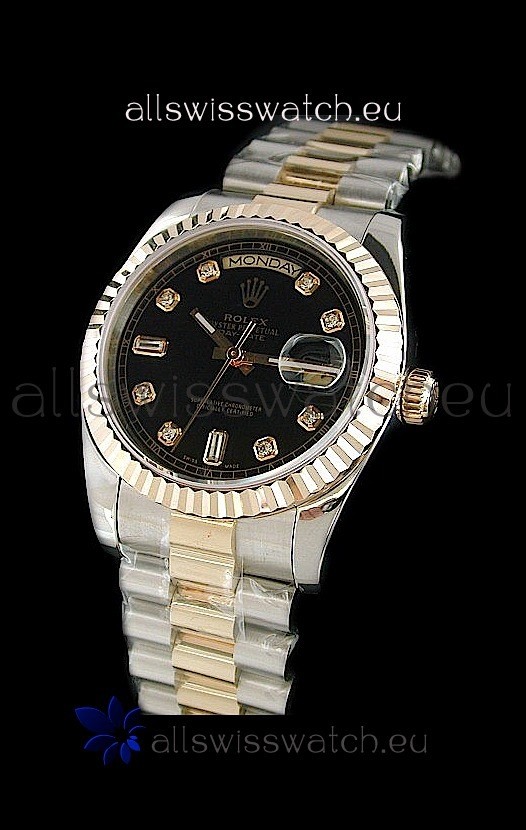 Rolex Day Date Japanese Watch in Two Tone