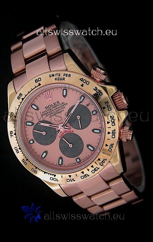 Rolex Daytona Cosmograph Swiss Replica Rose Gold Watch 