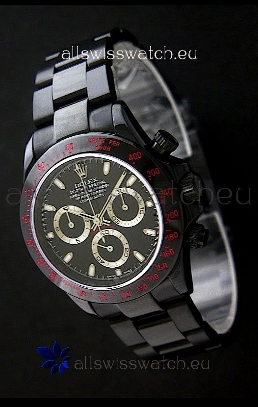Rolex Daytona Cosmograph Swiss Replica Black PVD Watch 