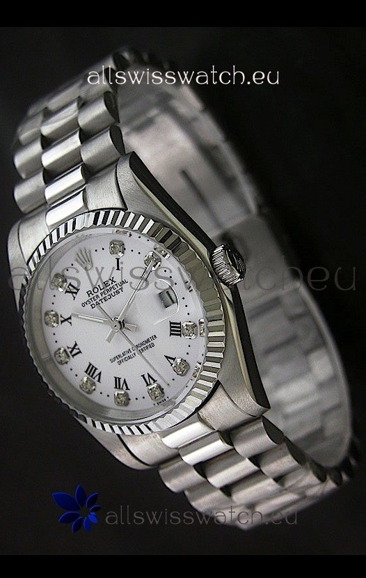 Rolex Datejust Oyster Perpetual Diamonds Swiss Watch