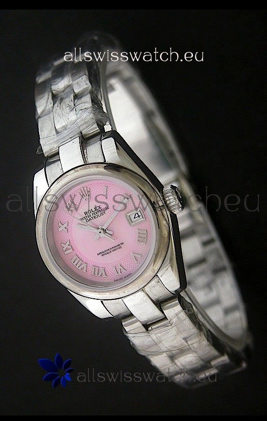 Rolex Datejust Oyster Perpetual Superlative ChronoMeter Japanese Watch in Pink Dial