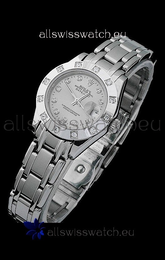 Rolex Datejust Ladies Swiss Replica Ladies Watch in Grey Dial