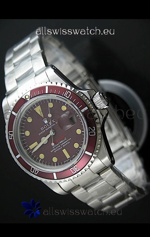 Rolex Vintage Submariner Swiss Replica Watch in Mulberry Dial