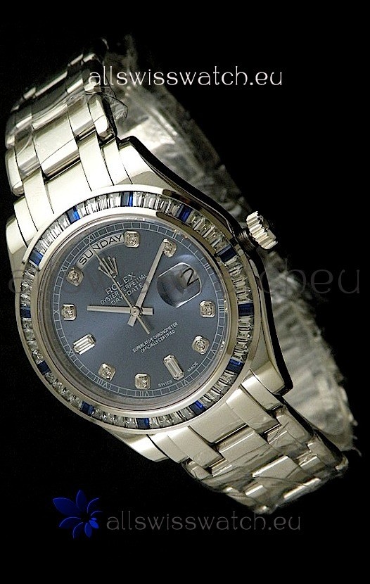 Rolex Oyster Perpetual Day Date Swiss Automatic Watch in Midnite Blue Dial