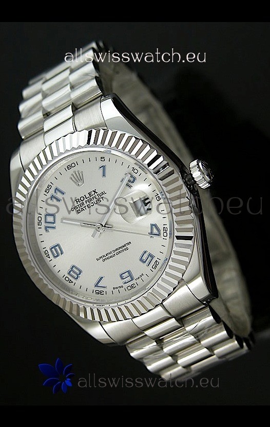 Rolex Replica Datejust Mens Swiss Watch in Arabic Numerals Dial - 41MM