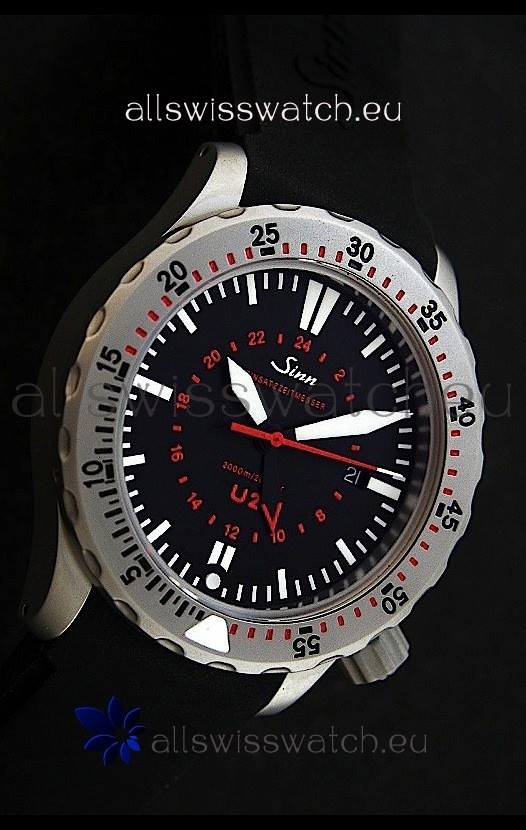 Sinn U2 EZM 5 Diver Swiss Watch in Titanium Casing