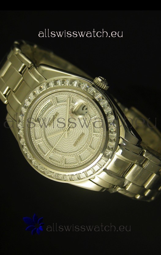 Rolex Day Date Swiss Watch in Stainless Steel Case 