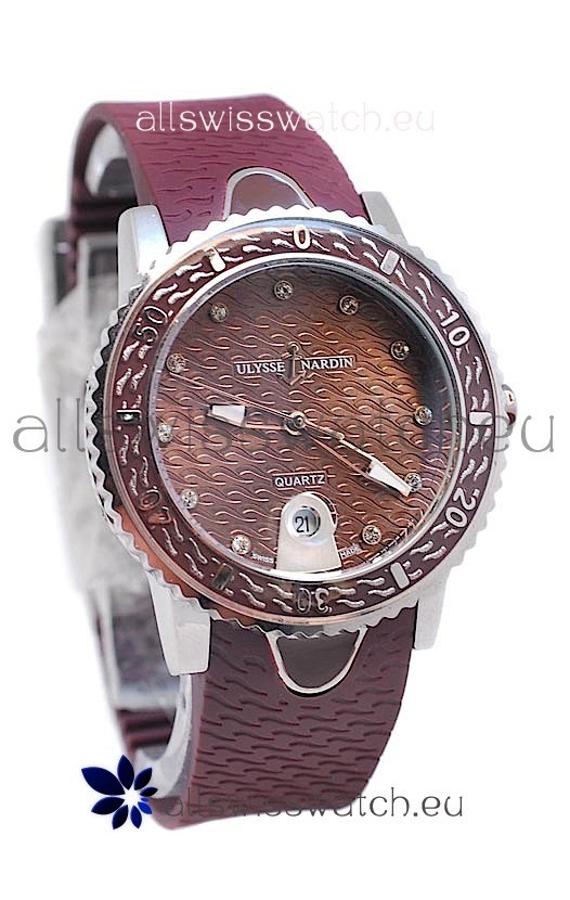 Ulysse Nardin Lady Diver Starry Night Replica Watch in Brown Dial