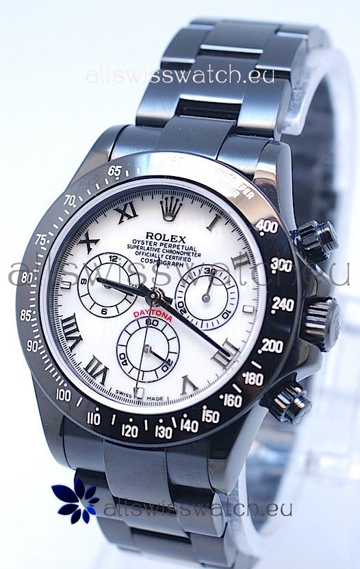Rolex Daytona Cosmograph Project X Design Black Out Edition Swiss Watch in Pearl Dial