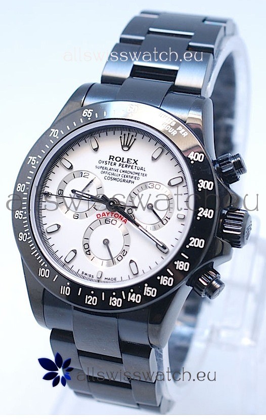 Rolex Daytona Cosmograph Project X Design Black Out Edition Series II Swiss Replica Watch in White Dial