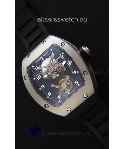 Richard Mille RM001 Evolution Tourbillon Swiss Replica Watch with Bead Blasted Satin Matte Case