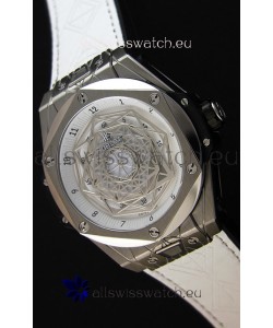 Hublot Big Bang Sang Bleu 45MM Stainless Steel White Dial Swiss Replica Watch 