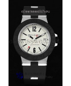 Bvlgari Aluminum 1:1 Mirror Swisss Replica Watch in White Dial - Steve Aoki Edition 