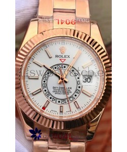 Rolex Sky-Dweller Everose Gold Oyster 42MM 1:1 Mirror Replica Watch 