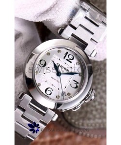Pasha De Cartier 1:1 Mirror Quality Automatic Swiss Replica Watch 32MM - Steel Dial