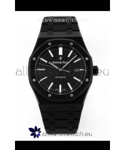 Audemars Piguet Royal Oak PVD Coated Swiss Replica Watch 3120 Swiss Movement - Black Dial 