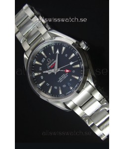 Omega Seamaster COAX GMT Stainless Steel Swiss Watch in Black Dial