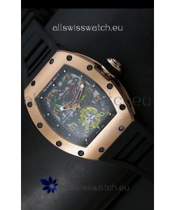 Richard Mille RM002 Power Reserve Tourbillon Swiss Replica Watch in Pink Gold Case 