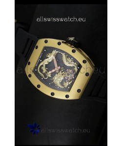 Richard Mille RM057 Tourbillon Jackie Chan Swiss Replica Watch in Yellow Gold