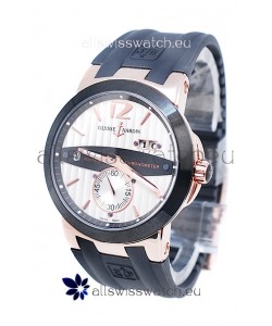 Ulysse Nardin Executive Dual Time Japanese Replica Rose Gold Watch