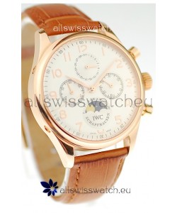 IWC Portuguese Perpetual Calander Swiss Rose Gold Watch