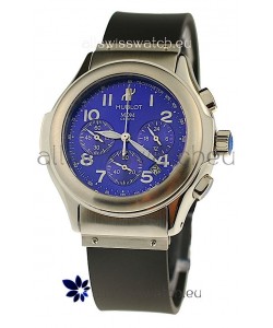 Hublot MDM Chronograph Swiss Replica Watch in Blue Dial