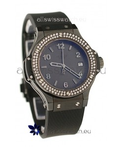 Hublot Big Bang All Black Diamonds Swiss Replica Quartz Watch