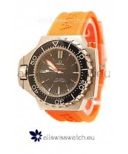 Omega Seamaster Ploprof 1200M Swiss Watch in Orange Strap