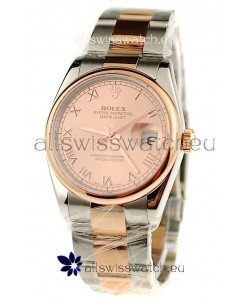 Rolex Day Date Two Tone Swiss Watch in Pink Gold Dial