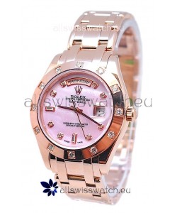 Rolex Day Date Pink Mother of Pearl Japanese Replica Watch