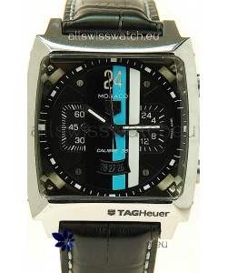 Tag Heuer Monaco Swiss Structure Japanese Replica Watch in Black Dial