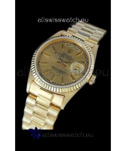Rolex Replica Day Date Swiss Mens Gold Watch
