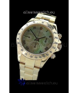Rolex Daytona Cosmograph Swiss Replica Gold Watch in Color Mother of Pearl